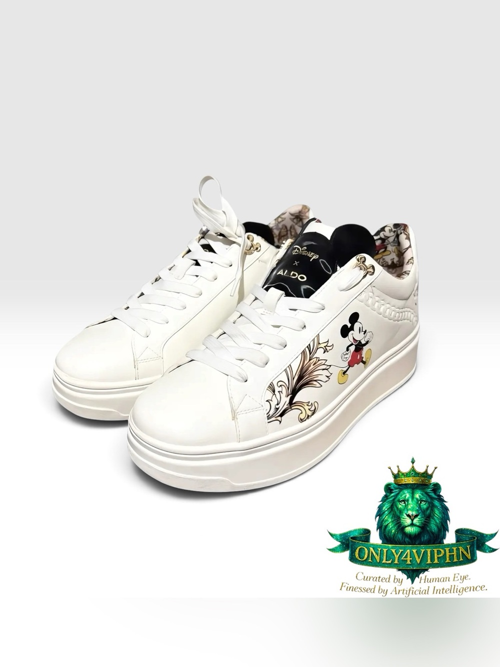 Disney x ALDO Mickey D100 Low-Top Sneakers Wms Size 10 NWOB